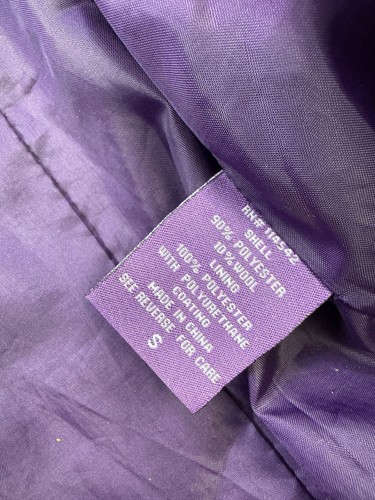 JouJou Pea Coat Women Small Plum Purple Plaid Wool Blend Double Breasted Jacket - Picture 5 of 11