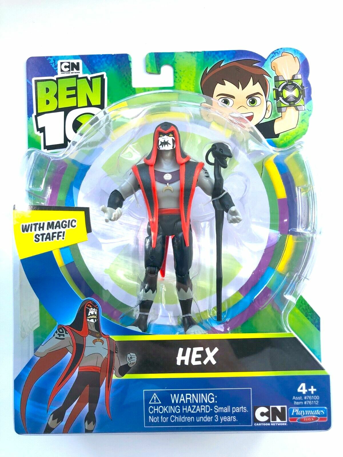 New Playmates 2018 BEN 10 Sorcerer Villain HEX 5/" Action Figure w//Magic Staff