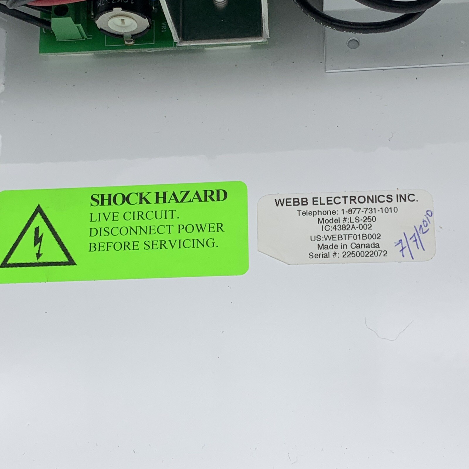 Webb Electronics EBX250 Elevator Emergency Phone Controller UNUSED UNTESTED READ