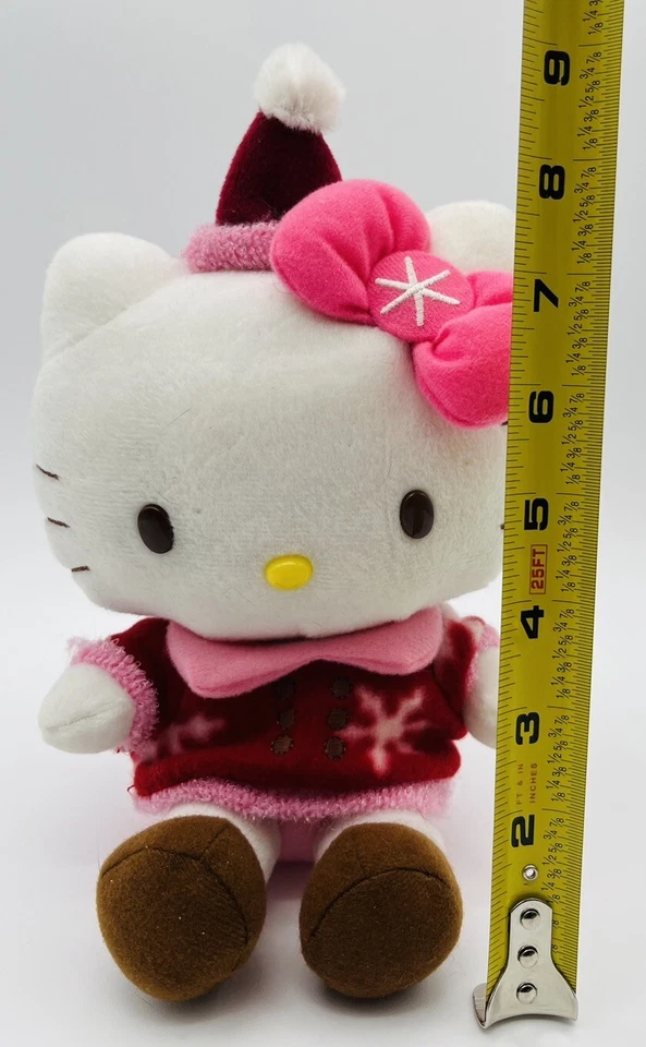 Sanrio Hello Kitty Holiday Fleece Snowflake 2013 Plush EUC 8in - Image 2 of 4