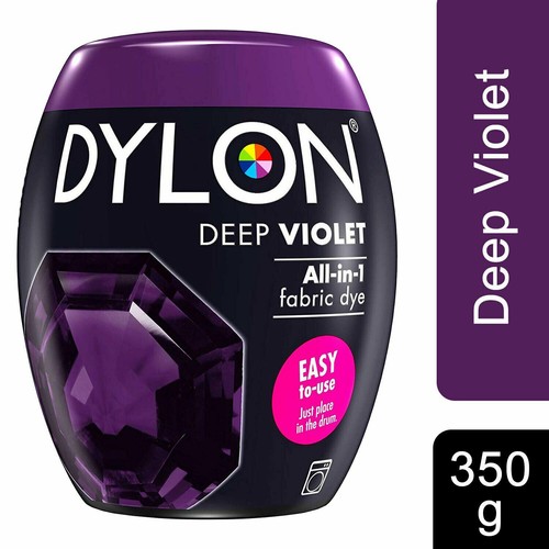 Dylon Washing Machine Fabric Dye Pod, Deep Violet, 3 Packs of 350g - Picture 2 of 7