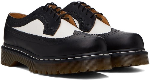 Dr. Martens Bex Brogue Lederschuhe - UK 6, schwarz/weiß.