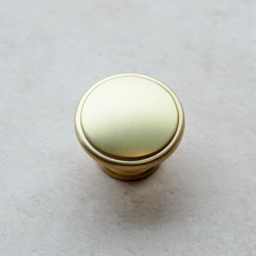 Brass Kitchen Cupboard Knobs 25 x 38mm Brushed Gold Furniture Door Drawer Pull - Picture 4 of 8