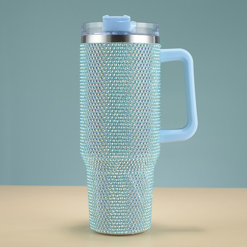 Diamonds Water Bottle Rhinestone Stainless Steel Thermal Vacuum Insulated Flask - Picture 15 of 16
