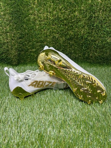 Adidas Adizero White Gold Metallic Football Cleats GX5122 Mens Size 13 NEW - Picture 6 of 7