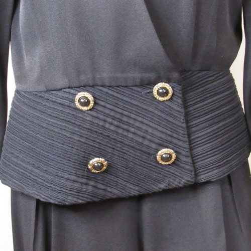 Vintage Sheri Martin Black Pantsuit Double Breasted Jacket and Trousers - Picture 3 of 7
