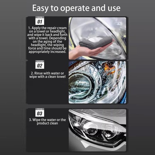 Car Headlight Restoration Repair Agent Lens Lotion Refurbishment Kit - Picture 11 of 12