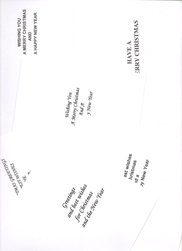50 x Mixed Christmas Inserts/Verses-Mixed Sizes 80gsm White Paper - Picture 2 of 2