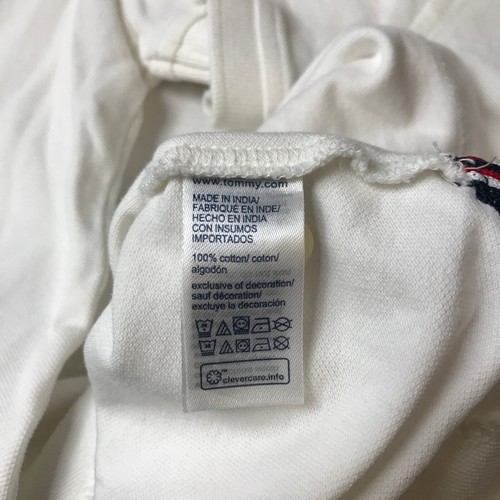 Tommy Hilfiger Tee Boys Youth S Short Sleeve Embroidered Graphic Logo White - Picture 9 of 9