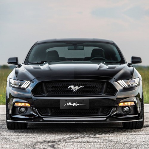 Ford Mustang Script 3D Logo Black 12"x4" Half-Size Stainless Steel License Plate - Picture 4 of 5