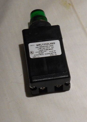 Control Concepts MRL125DL48G Green Led Resistor Light,Line 120 Volt. (02 Pcs) - Picture 2 of 6