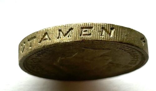 RARE! British, UK 1 Pound 1995, ERROR Upside down is written *Decus Et Tutamen* - Picture 3 of 4