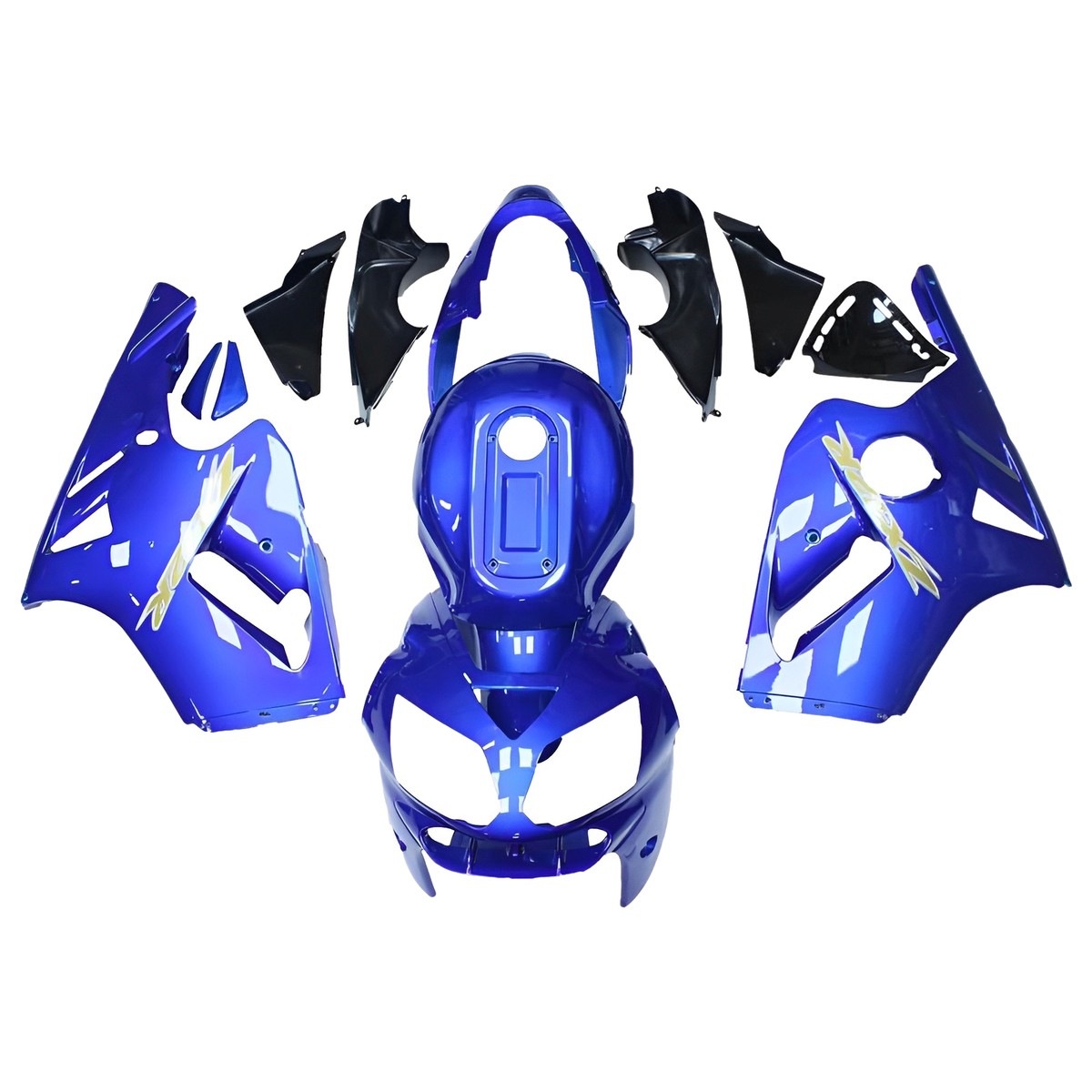 信頼も高い ABS 03 2006 - 2002 ZX12R Ninja Kawasaki for Kit Fairing Blue 時計