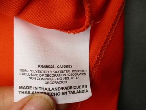 Nike Golf Size L Mens Orange Athletic DriFit Short Sleeve Sport Polo Shirt 6Y740 - Picture 7 of 8