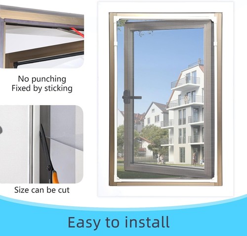 DIY Magnetic Window Screen fly screen windows Adjustable Mesh Screen Protecto... - Picture 4 of 5