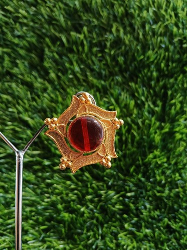 Tradizionale Etnico Indiano Dorato Rosso Colore Pietra Orecchini a Lobo per Da - Foto 7 di 10