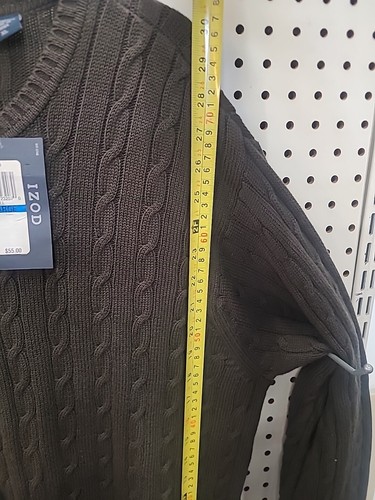 Izod Men's Sweater Cable Netted XL Olive Green Fall Edition - Picture 11 of 13