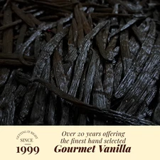 10 Vanilla Beans, Premium Whole Gourmet Grade A Vanilla Beans, 6-8 Inchs