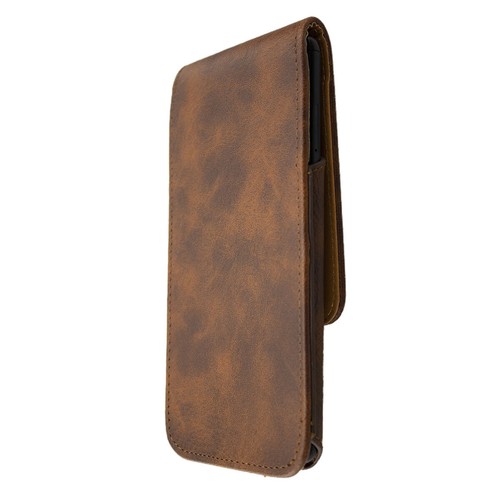 caseroxx Flap Pouch for Samsung Galaxy J7 Pro in brown made of real leather - Picture 3 of 4