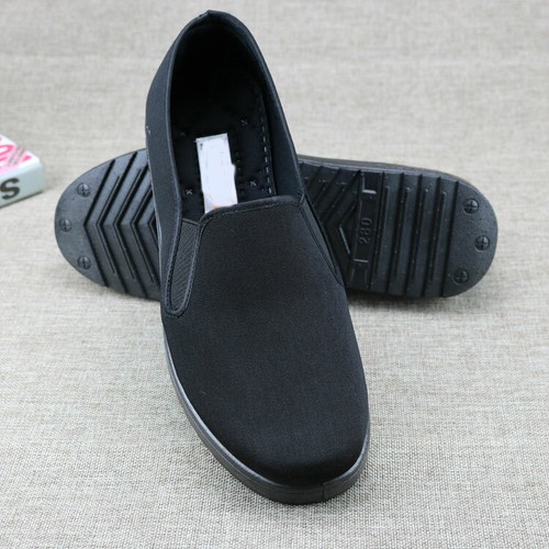 Plus size Men's Chinese Kung Fu Shoes Martial Art Ninja Cotton Sole Tai chi Slip - Picture 7 of 8