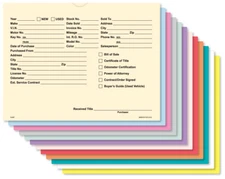 Printed 9" x 12" Vehicle Car Dealer Deal Jackets Envelopes (Package of 500)