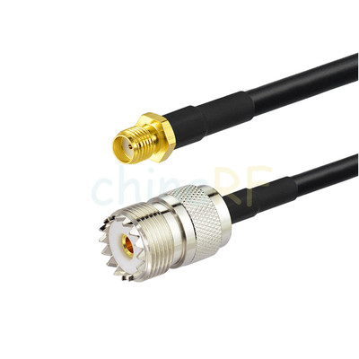 1 feet RG316 PL259 UHF Male to SMA Female Flange RF Pigtail Coaxial Cable