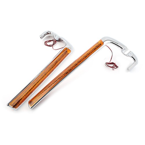 1 Set Luce Segnaposto Laterale LED Sella Lente Ambra per Harley Touring 2014-2020 - Foto 5 di 10