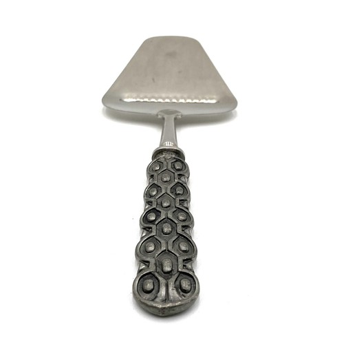 VTG David Andersen Stopt Tinn Cast Pewter Handle Cheese Slicer Server Norway - Picture 6 of 12