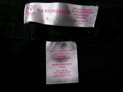 No Boundaries Cut Off Shorts Women 1 Black  Jorts Distressed Daisy Duke Booty - Picture 10 of 13