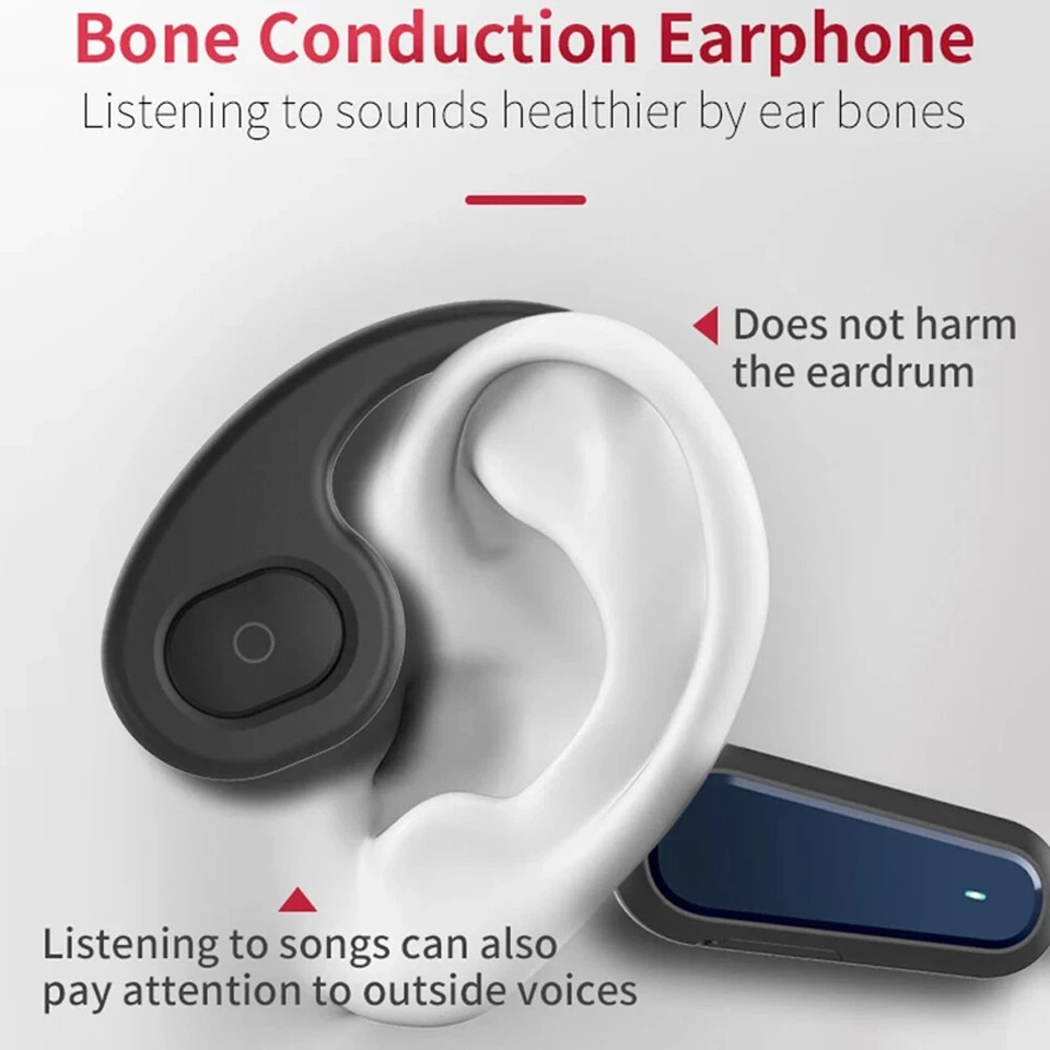 Bone Conduction Bluetooth 5.0 Earphone Running Sport Wireless Headphone with Mic - Image 4 of 4