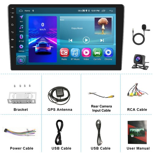 2+64GB Carplay Android 13 Autoradio GPS SAT Navi FM Für Hyundai i40 2010-2021 - Bild 10 von 13