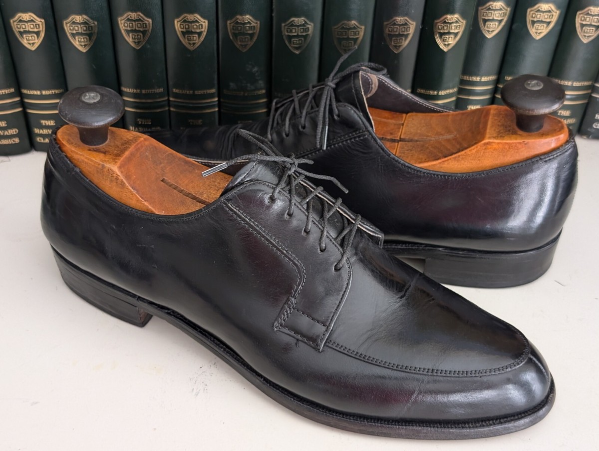 VINTAGE NETTLETON Made in USA 10B Jet Black SPLIT TOE