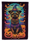 Cairn Terrier Witchy Halloween Flag Garden Size Dac1493Gf