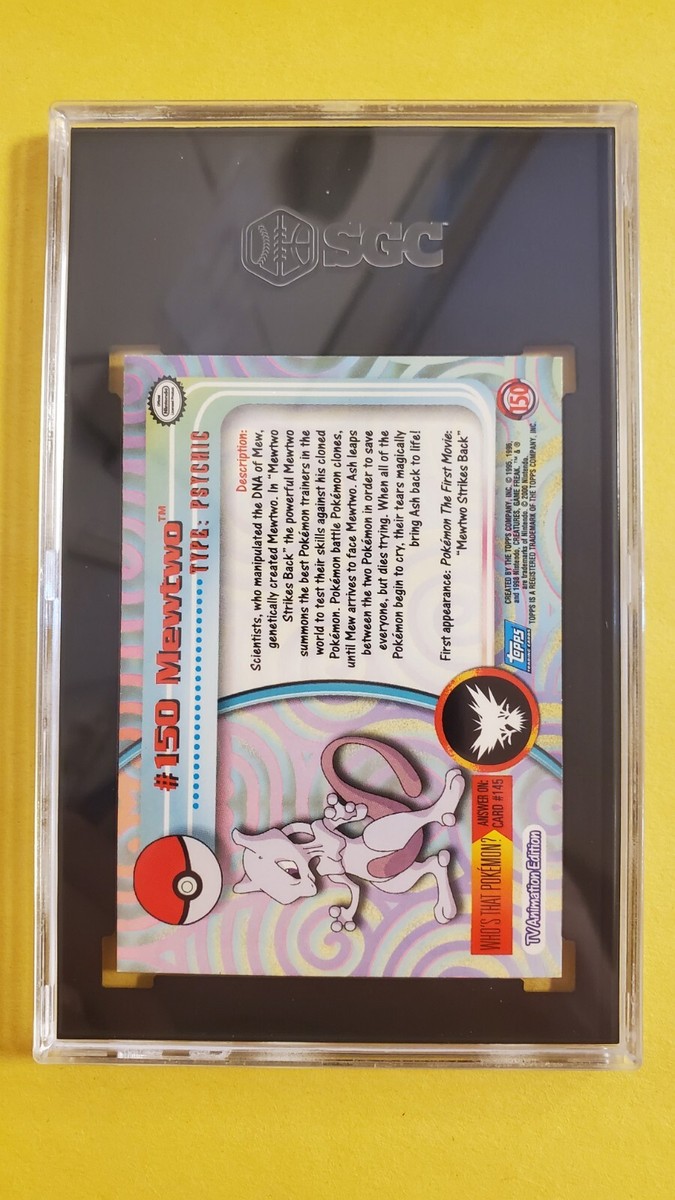 2000 Topps Pokemon T.V. Series 3 Mewtwo RAINBOW HOLO FOIL