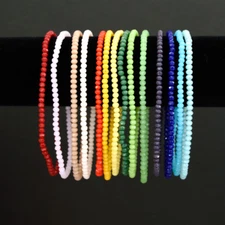 Crystal Beads Stretch Ankle Bracelet 
