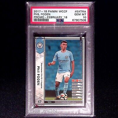 PSA 10 Phil FOFEN 2017-18 Panini WCCF Manchester City #EXTRA PSA 10 Phil FOFEN 2017-18 Panini WCCF Manchester City #EXTRA