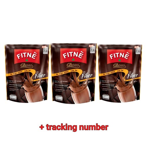 FITNE Choco Instant Cocoa Mix Fiber 500 Collagen White Kidney Bean L-Glutathione - Picture 1 of 9