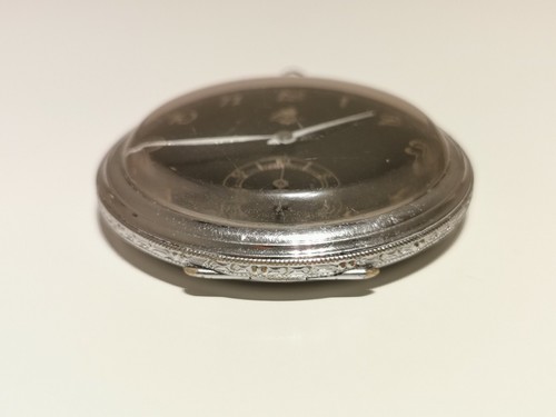 VINTAGE WW2 RARE SWISS MILITARY PILOTS MEN'S POCKET WATCH "BISCHOFF" /1944's - Picture 6 of 11