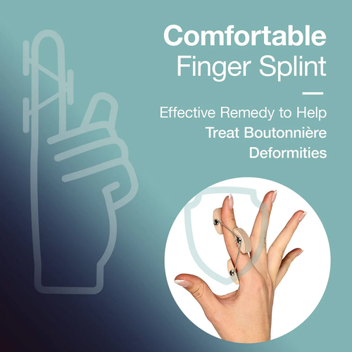 O- Large Size Finger Extension Splint &Knuckle Brace W/Adjustable Bilateral Wire - Picture 3 of 7