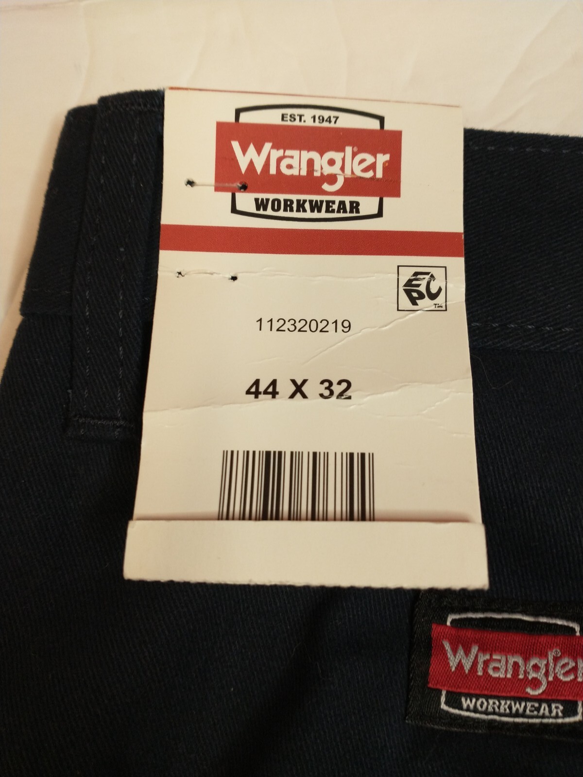 Navy Blue Wrangler Workwear Mens Relaxed Cargo 7 pocket Pants Size 44 X