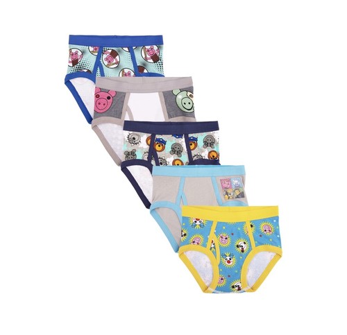 5-Pack PIGGY Boys Size 8 Cotton Briefs Underwear • Assorted - Picture 2 of 4