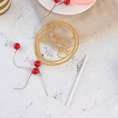 10 Pcs Cake Toppers Glitter Paper Happy Fruit Picks Dessert Table Decorative  - Picture 4 of 12