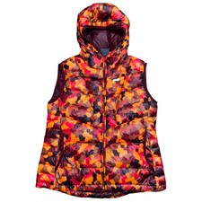 Koppen Puffer Vest S Down Filled Hoodie Small Colorful