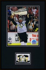 Jordan Staal Framed 11x17 Worn Penguins Jersey & Stanley Cup Photo Display 