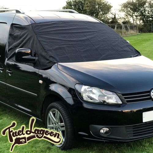 VW Caddy Front Window Screen Cover Black Out Blind Wrap Frost Protection Curtain - Picture 7 of 8
