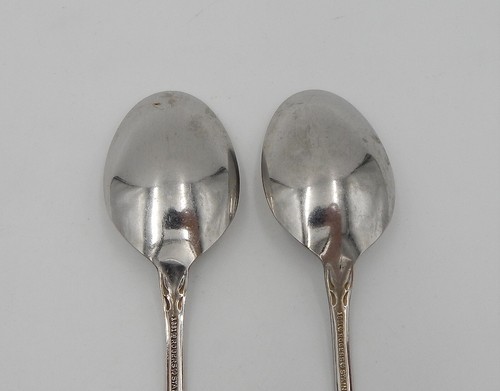Oneida 1881 Rogers Arbor Rose True Rose Dinner Spoon Stainless Flatware S/2 - Picture 6 of 10