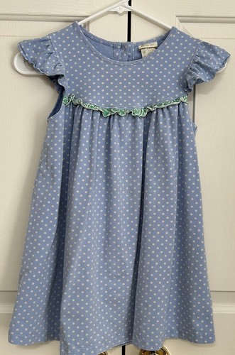 Matilda Jane size 8 girls blue Polka Dot cap sleeve Fit & flare dress