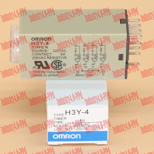 NEW OMRON  FREE SHIPPING H3Y-4 220VAC 5S TIMER TIME DELAY RELAY - Picture 1 of 5