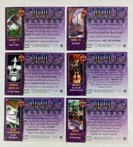 SIRIUS GALLERY (1998) Complete "OMNICHROME" Chase Card Set LINSNER's DAWN AKIKO - Picture 2 of 3