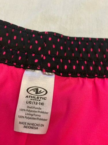 ATHLETIC WORKS WOMENS ATLETIC SHORTS SIZE L 12-14 - Picture 2 of 3